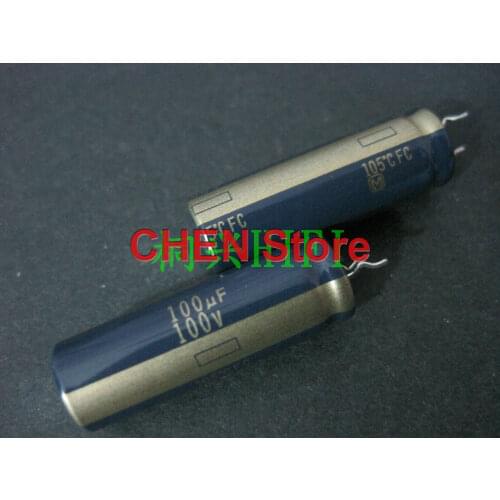 20PCS matsushita capacitor FC 100V100UF 10X30MM Gold word ultra low internal resistance Electrolytic Capacitor ce fc 100uf 100v