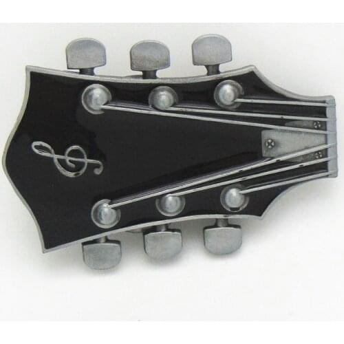 Western cowboy zinc alloy guitar personality musical instrument unisex belt buckle