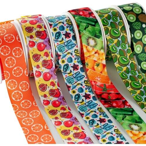 Fruit Watermelon Printed Ribbon Cute Grosgrain Printed Tape DIY Hairbows 10yadrs
