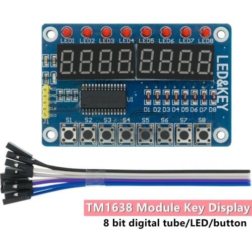 TM1638 Module Key Display For AVR Arduino New 8-Bit Digital LED Tube 8-Bit