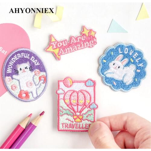 AHYONNIEX 1 Piece You Are Candy Amazing Patches Clothes Bags DIY Applique Embroidery Parches Iron On Patch for Clothes