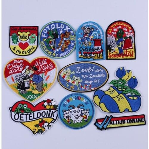 Iron on Patches for Clothes Emblem Clothing Stickers Sew on Patches Embroidery Patch Sewing Diy Oeteldonk Appliques Stripes A