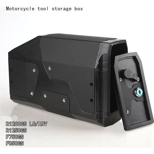 New Arrival Tool Box For BMW r1250gs r1200gs lc & adv Adventure 2002 2008 2018 for BMW r 1200 gs Left Side Bracket Aluminum Box