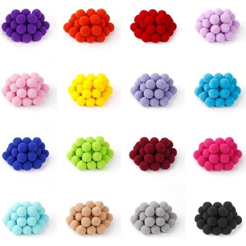Wholesale Multicolor Pompom 30mm 40pcs Soft Pompones Fluffy Plush Crafts DIY Pom Poms Ball Furball Home Decor Sewing Supplies