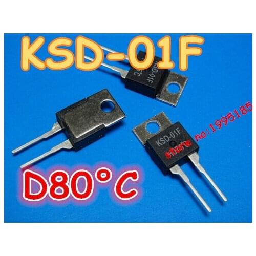 10pcs/lot KSD-01F D80 temperature control switch normally closed 80 degrees automatic closure new original KSD01F TO-220
