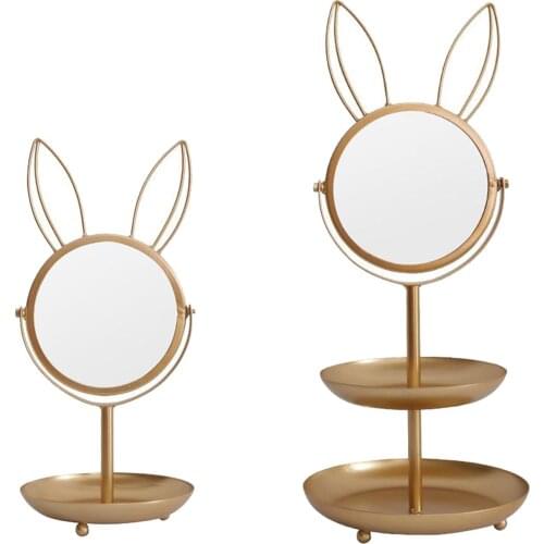 Jewelry Shelf Necklace Holder Organizer Cosmetic Mirror Home Shop Decoration