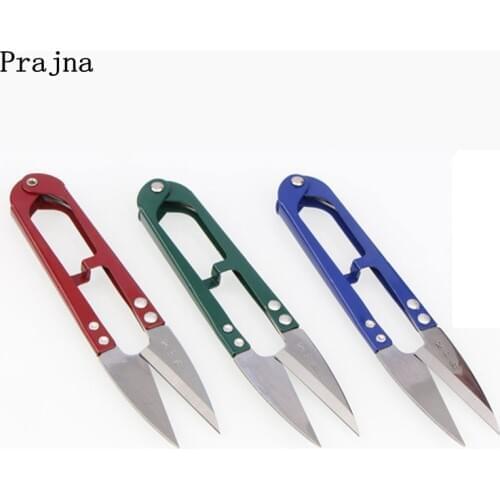 Prajna U Shape Trimming Sewing Scissors Nippers Clippers Thrum Yarn Stainless Steel For Sewing Accessories High Quality Brand
