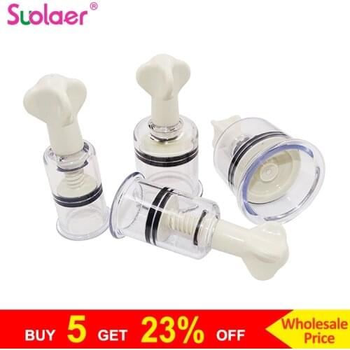 S-XL Rotating Handle Vacuum Body Massage Cans Suction Enhancer Anti Cellulite Acupuncture Vacuum Cupping Cups Nipple Enlarger