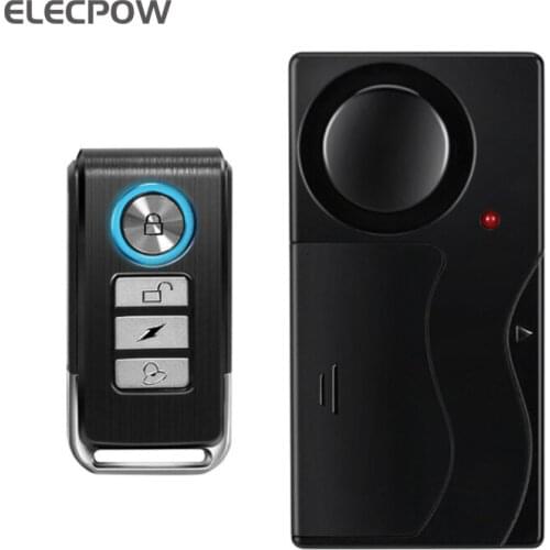 Elecpow Electric Bike Alarm Vibration Anti-Theft Wireless Bicycle Alarm With Remote Control 110dB Home Door Window Detector Safe