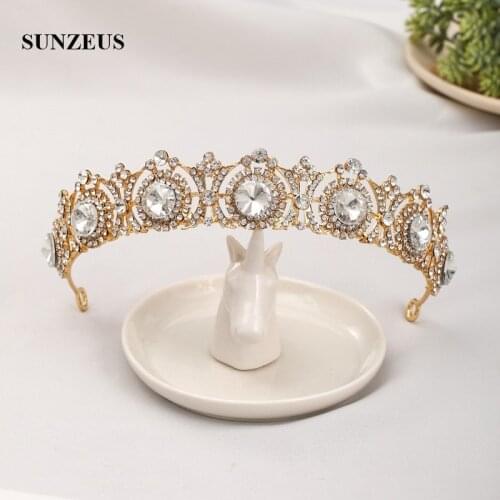Crystal Bridal Tiaras Princess Gold Headwear 2021 Newly Birthday Headband Women Wedding Crowns novia accesorios