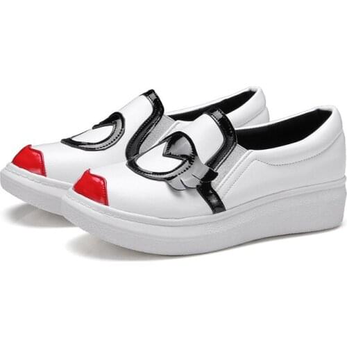 2018 Spring New Ladies High Heel Peas Shoes Fashion Casual Footwear For Women Online White Black