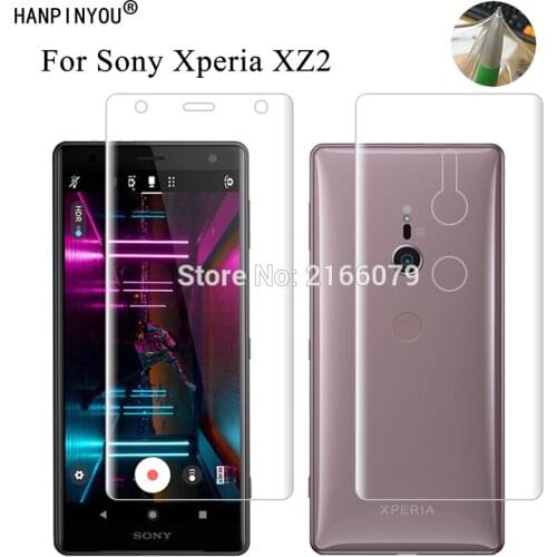 For Sony Xperia XZ2 5.7" Soft TPU Front Back Full Cover Screen Protector Transparent Protective Film + Tools (Not Glass)