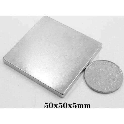 1/2/3/5PCS 50x50x5 Super Cuboid Block Magnetic 50x50x5mm Neodymium Magnet 50mm*50mm Permanent NdFeB Strong Magnets 50*50*5