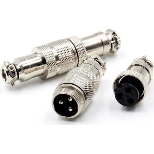 1Set GX16 16mm Male Female Aviation Connecting Connector Screw Butt Joint Type Aviation Connecting Male Female Connector 2-9Pin