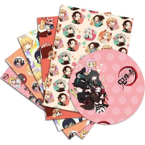 140X50Cm Demon Slayer Stof Cartoon Hot Diy Polyester Katoen Fabrichandmade Naaien Patchwork Bedrukte Stof Stof