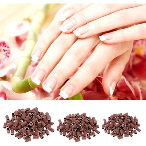 150Pcs 3 Sizes Sanding Bands 80 120 180 Grit Nail Dedicated Sanding Ring Bands Grinding-head Polisher Essential Supplies