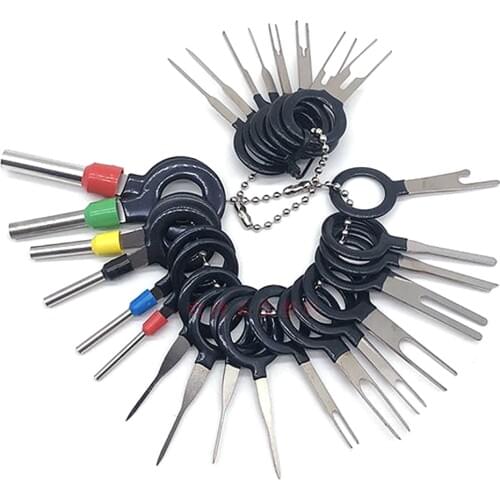 18/26Pcs Automotive Plug Terminal Remove Tool Set Key Pin Car Electrical Wire Crimp Connector Extractor Kit Accessories