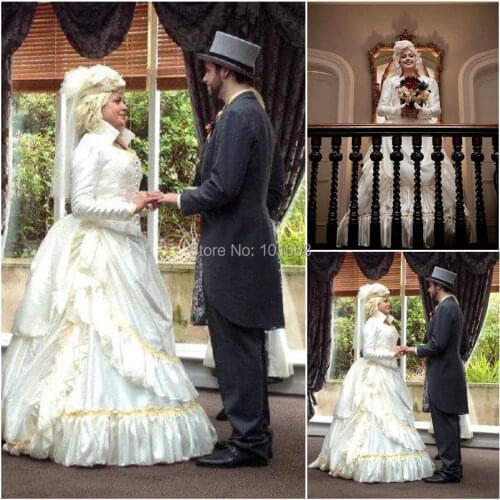 1860S Victorian Corset Gothic/Civil War Southern Belle Ball Gown Dress Halloween dresses CUSTOM MADE R-059