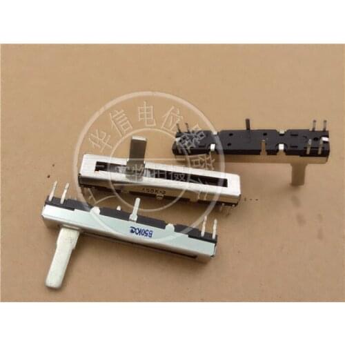 50pcs The straight slide potentiometer length 45mm SC3080GH Black A10K A20K B20K