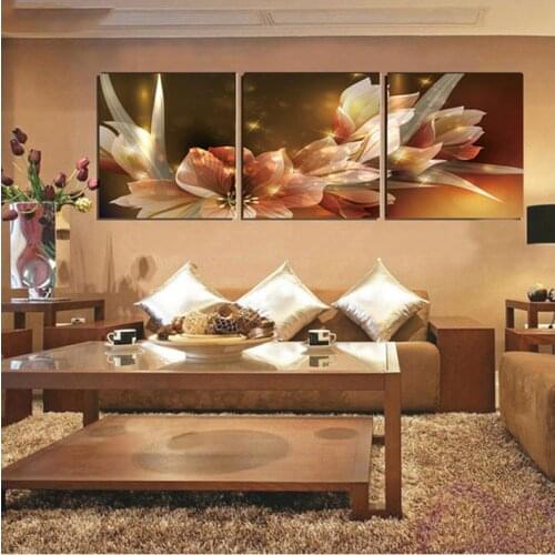 5d diamond embroidery 3pieces lily flowers diy diamond painting full square round diamond mosaic picture by numberZP-1671