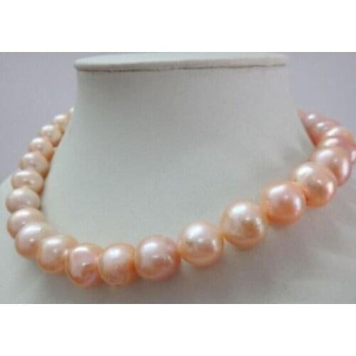 6-10mm natural south seas pink kasumi pearl necklace 17inch new