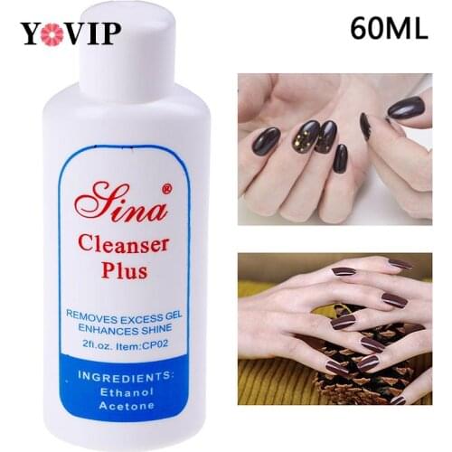 60ml Excess Gel Enhances Shine Cleanser Cleansing Gel Remover Solvent Cleaner UV Nail Art Clean Cleanser Fast Dry Liquid Removes
