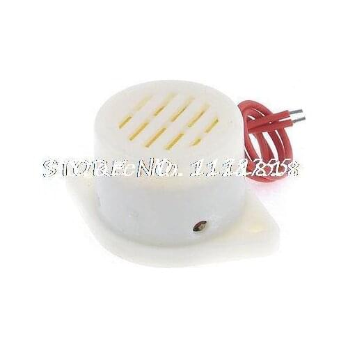 AC 220V 2 Wire Industrial Electronic Alarm Music Sound Buzzer 80dB White