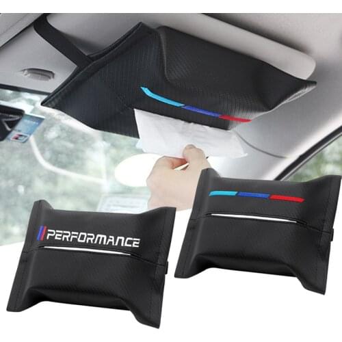 Car storage tissue box sun visor seat backrest armrest carbon fiber For BMW E46 E39 E90 E91 E60 E36 E92 E30 E34 Auto Accessories
