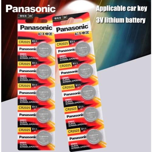 Panasonic Original cr2025 Button Cell Batteries 10PCS/LOT cr 2025 3V Lithium Coin Battery For Watch Calculator Weight Scale