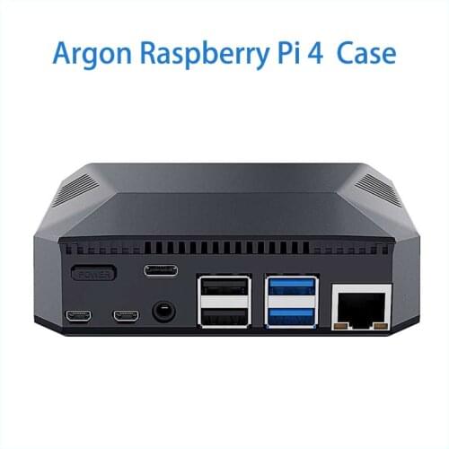 S ROBOT Argon Raspberry Pi 4 Case Removable Magnetic GPIO Cover Metal Shell+Cooling Fan Heat Sink for RPI 3B+/3B RPI162