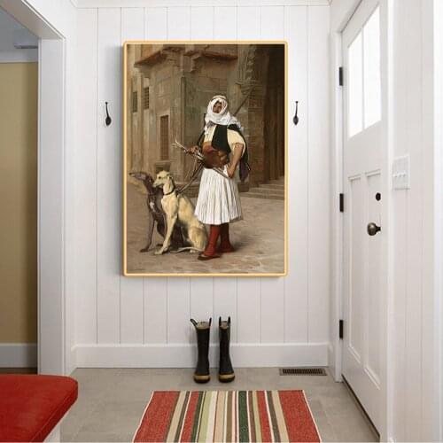 Citon Jean-Leon Gerome《Arnaut Officer》Canvas Oil Painting World Famous Artwork Poster Picture Modern Wall Decor Home Decoration