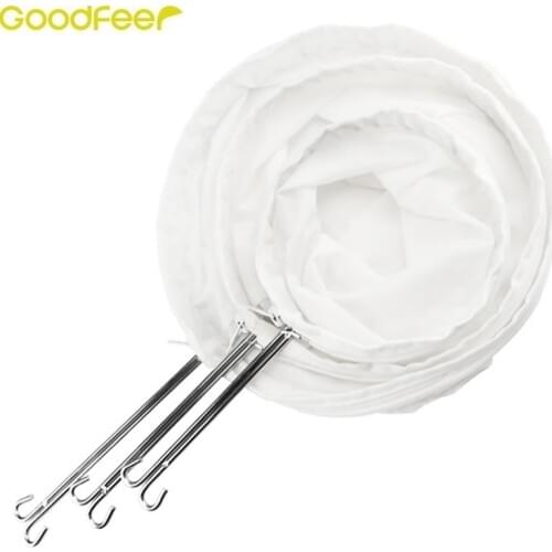 Goodfeer Milk Tea Filter Bag with Handle Coffee Cotton Cloth Strainer Tea Infusers for Loose Bubble Tea Mesh Strainer Colander