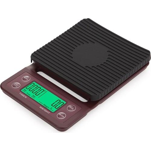 Commercial household kitchen 3kg5kg timing coffee scale precision food scale small portable gram scale mini scale