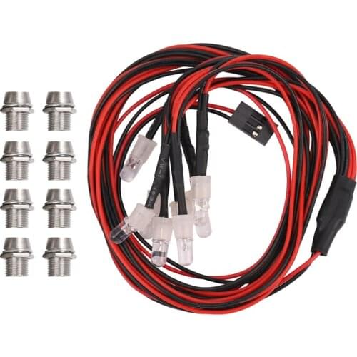 8 LED Upgrade Parts 5mm White Color Red Color LED Light Set for HSP RC Cars
