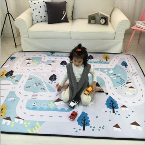 Fashion Children Game Soft Carpet Kids Gym Rug Anti-slip Crawl Mat Rugs Baby Toys Pouch Organizer Storage Mat/Carpets Play Baby