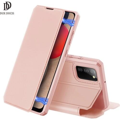 For Samsung Galaxy A02S (166.5mm) DUXDUCIS Skin X Series Leather Wallet Case Flip Case Magnetic Closure Super Fashion Top PU+TPU