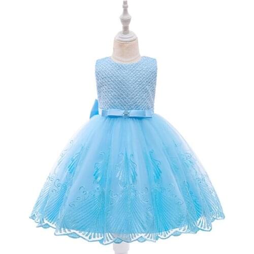 Summer Kids Clothes Baby Girl Princess Dress Toddler Birthday Dress Childrens Clothes Little Girl Costume Embroidery Prom Dress