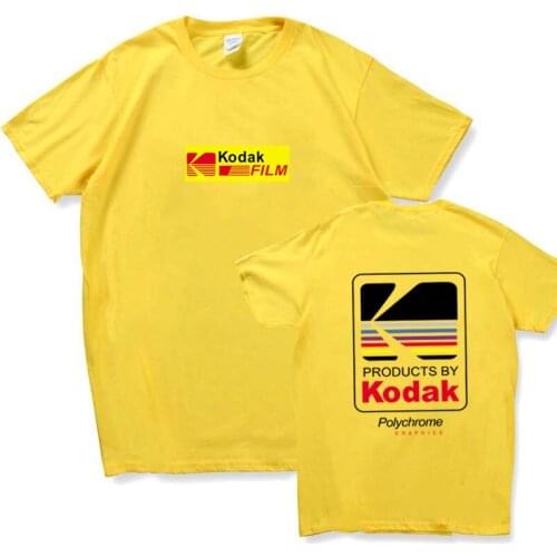 2018 Summer Men Women Tee INS Korea Retro Loose Wild Kodak Letter Short-sleeved KODAK Cotton T shirt S-2XL
