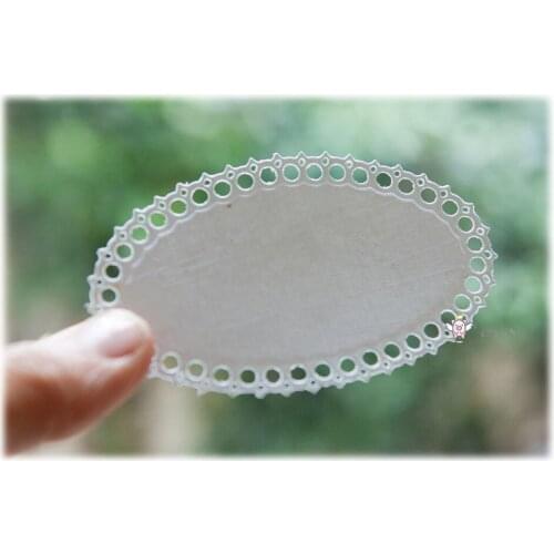 Mmao Crafts Metal Steel Cutting Dies New Lace oval frame Stencil For DIY Scrapbooking Paper/photo Cards Embossing Dies