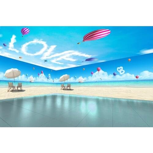 Bacaz romantic 3D Wall Murals Wallpaper Hand Painted Blue sky balloon pattern Living Room Bedroom Home Mural Wallpaper love