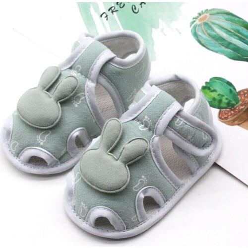2021 New Infant Newborn Baby Girls Boy Prewalker Printing Rabbit Cartoon Single Shoes Non-slip soft Baby toddler shoes