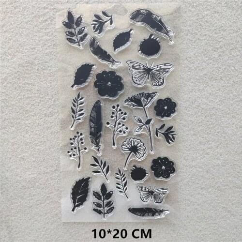 Butterfly Leaves Clear Stamps DIY Scrapbooking Craft Supplies Silicone Seal Custom Photo Album Transparent Stamp for Stamping