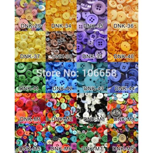 100g Approx 200pcs Mixed Sizes & Colour Buttons Fashion Fastener For Scrapbookin Card making Craft And DIY Button Many Colour