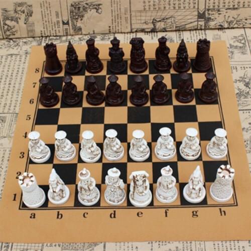 Chess Antique Medium Chess Piece Chess Board Resin Lifelike Pieces Characters Cartoon Entertainment Gifts Yernea