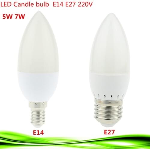10X Led Candle Lamp Energy Saving Lamp Lights 5W 7W 9W E14 E27 220V LEDs Chandelier Light Spotlight Bombilla led for a Home Deco