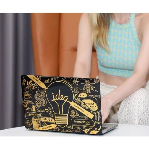 MTT Laptop Hard Shell Case For Macbook Air Pro 13 inch Case 2020 Hot Stamping Gold Silver Cover Funda M1 A2337 A2338 A2179 A2289