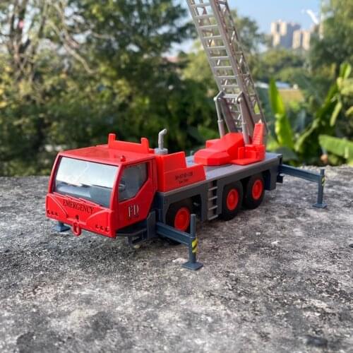 1:43 Fire Ladder Rescue Model Vehicle Children Toy Car Static Adult Collection Souvenir Ornaments Decoration Display Gifts Show