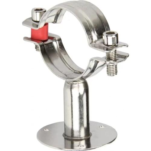 1PCS 19mm-108mm Tube O/D 2" Stainless Steel Pipe Clamp Clip Support Bracket With Base Plate Pole Length 50mm,100mm