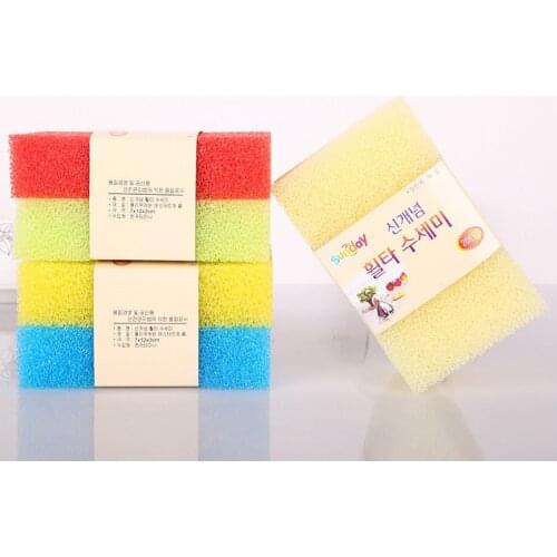 10pcs/lot Korea Kitchen Imitation Loofah Sponge Brush Scrubbing Pots Dishwashing Brush Household Cleaning Tools & Accessories