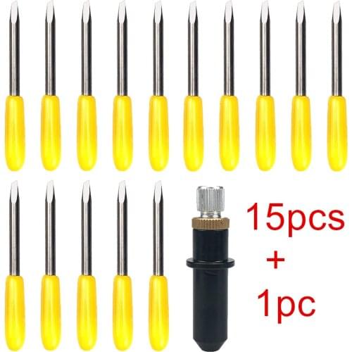 5pcs 30 Degree High Quality Mimaki Plotter Cutter Knife Blades Cutting Wearproof and 1pc Mimaki Blade Holder Flat